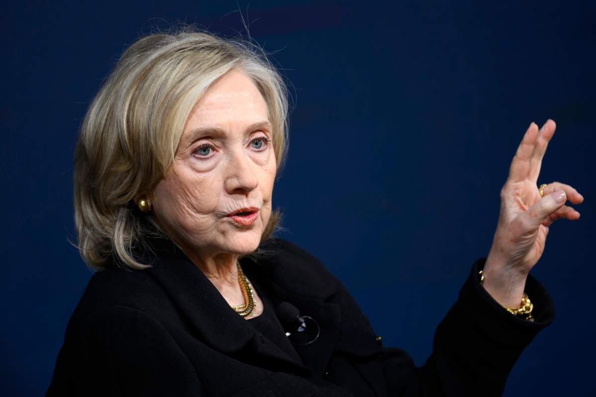 Hillary Clinton at the Bridging Scholarship and Statecraft event as part of the Munich Security Conference.