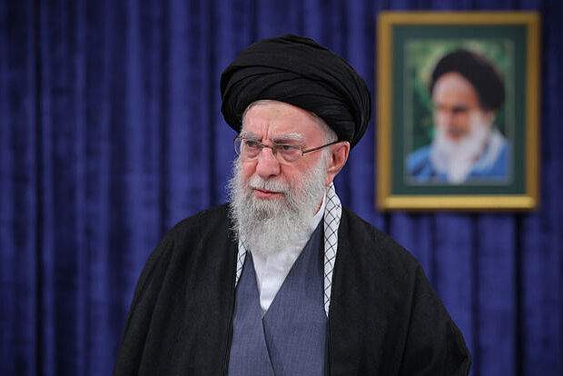 Iran's Supreme Leader Ali Khamenei addresses to the public on the occasion of the 47th anniversary of the Iranian Revolution according to Iranian state television in Tehran, Iran on February 9, 2026.