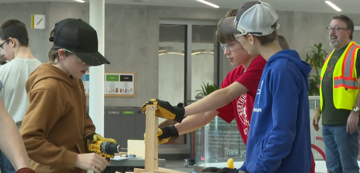 Almost 500 elementary and high school students from the Limestone District School Board gathered at St. Lawrence College this week for the 26th annual skills competition.