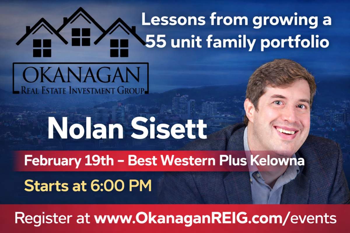 Okanagan Real Estate Investment Group Networking Event. Topic: Scaling to 55 units - image
