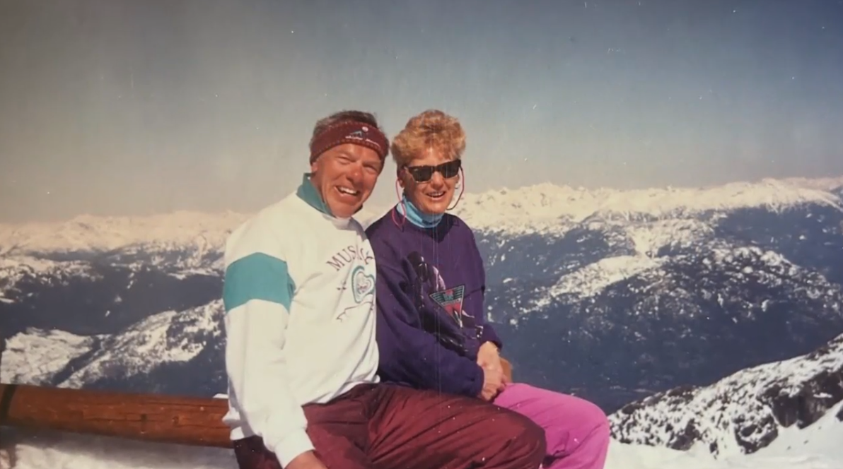 Doris Pierson (right), now 95, has skied across Europe, the United States and Chile, and even taught at Whistler.