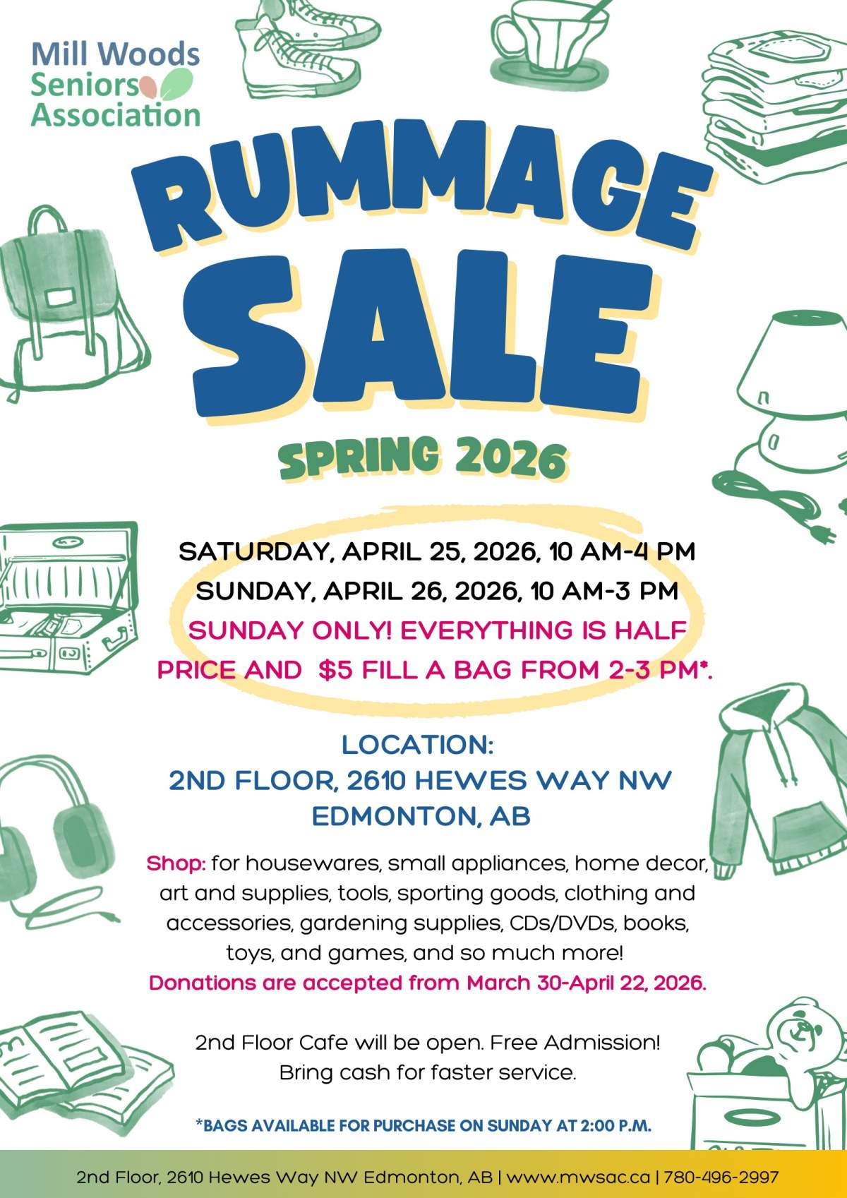 Huge Rummage Sale in Mill Woods, April 25-26, 2026 - image
