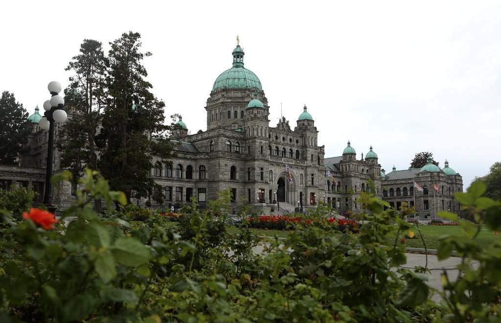 The legislature building in Victoria is shown on Monday, Sept. 25, 2023. THE CANADIAN PRESS/Chad Hipolito.