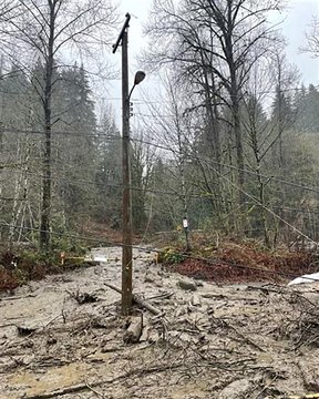 Имаше свлачище в Кокуитлам Британска Колумбия близо до река Кокуитлам