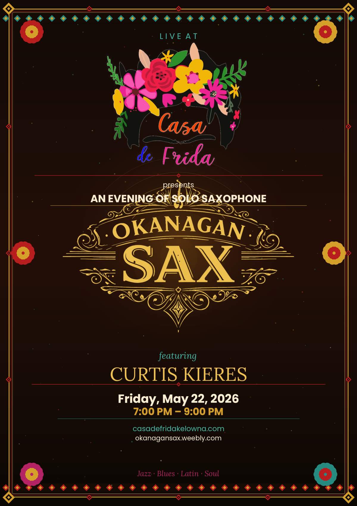 Okanagan Sax – Live Show at Casa de Frida - image