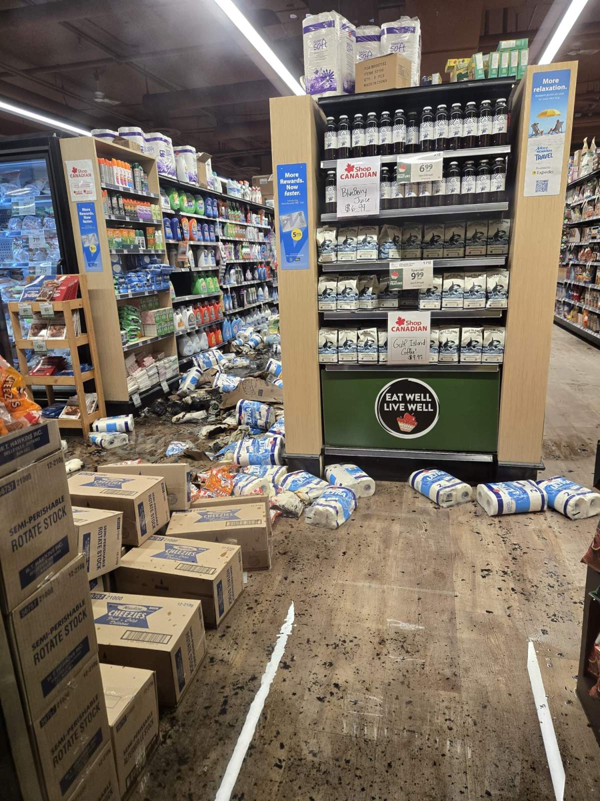 A look at the damage inside the Nesters grocery store