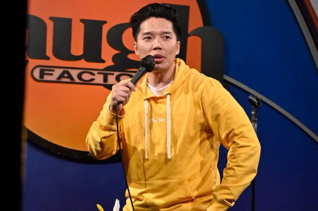 Comedian Alex Duong performs during the Laugh Factory hosts Virtual Telethon To Support Families Of Atlanta Shooting Victims at The Laugh Factory on March 27, 2021 in West Hollywood, California.