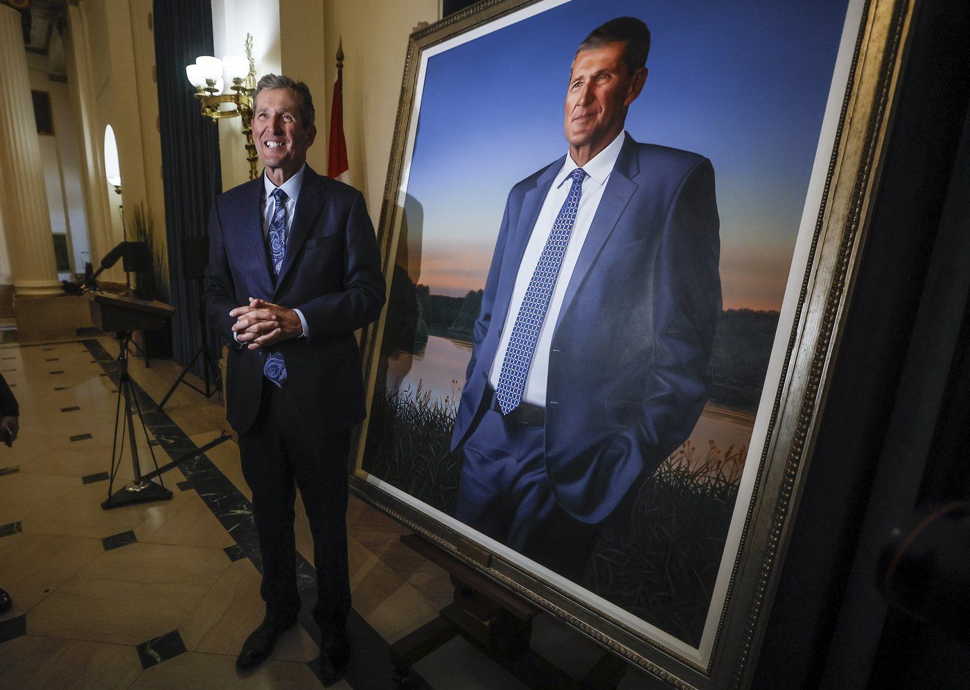 Former premier Brian Pallister reflects on his time in office at portrait unveiling