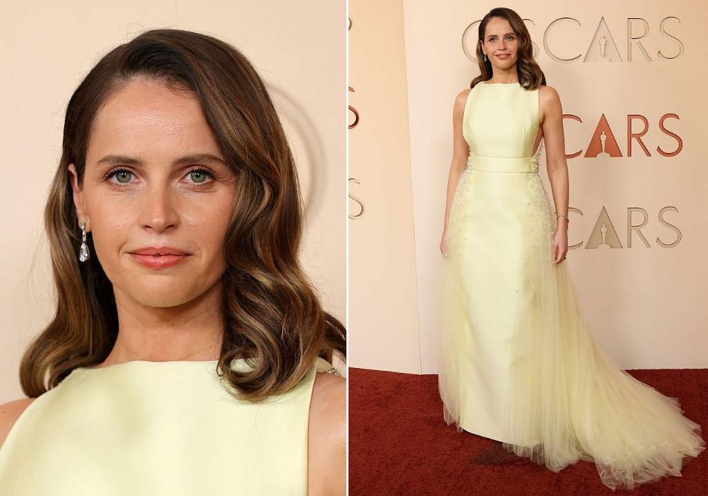 Felicity Jones attends the 98th Oscars at Dolby Theatre on March 15, 2026 in Hollywood, California.