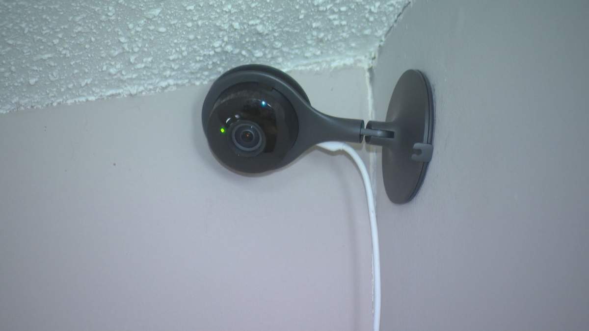 The security camera in John Giardino's home.