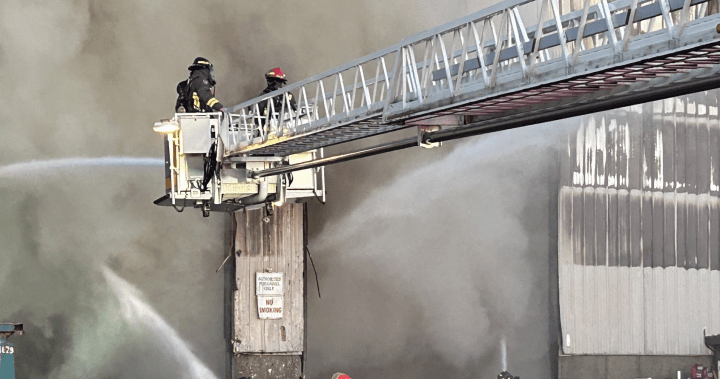 Toronto dispatches 80 firefighters to massive blaze at waste removal company
