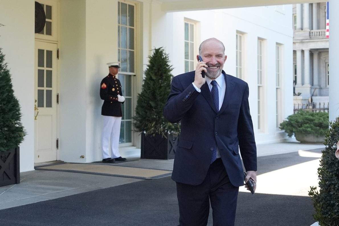 Commerce Secretary Howard Lutnick walks from the West Wing at the White House, Wednesday, April 8, 2026, in Washington.