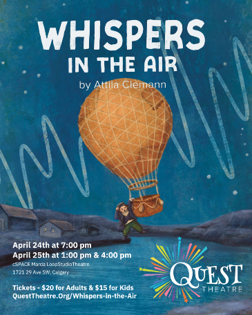 Quest Theatre Presents Whispers in the Air, Supported by QR Calgary - image