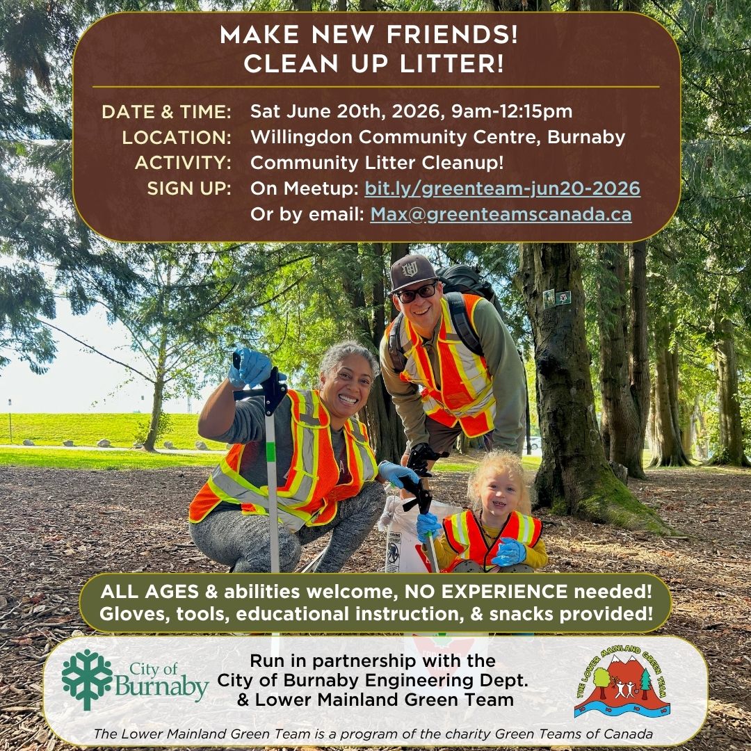 Community Litter Cleanup around the Willingdon Community Centre in Burnaby! - image