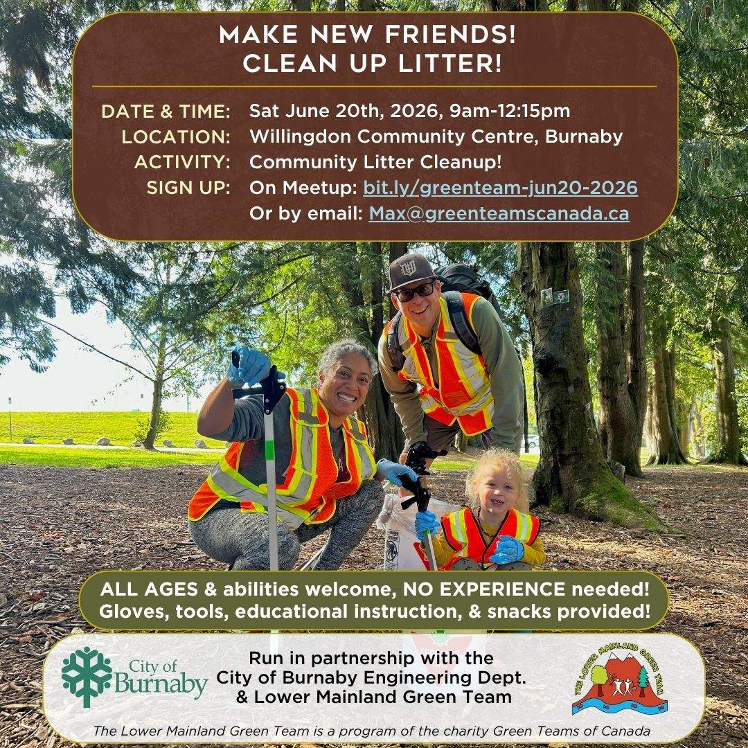 Community Litter Cleanup around the Willingdon Community Centre in Burnaby! - image