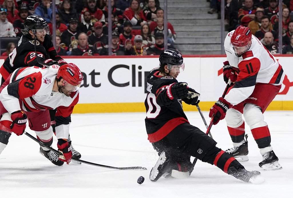 Hurricanes down Senators to complete sweep