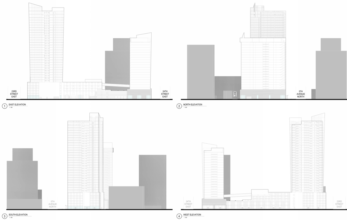 Changes could be coming to Saskatoon's skyline, with two new residential buildings, commercial space, and parking proposed at the site on 5th Avenue.
