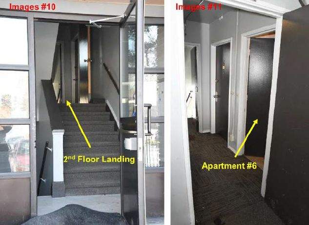 The Baywood Park apartment shooting scene where two Edmonton police officers were killed on March 16, 2023.