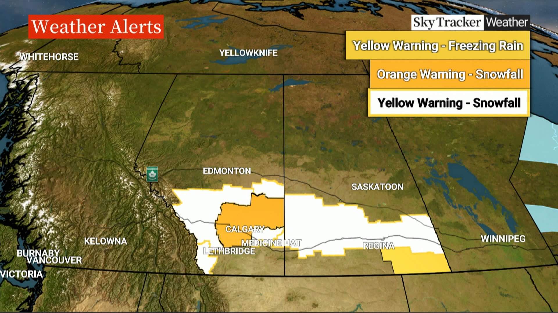 RCMP warn against non-essential travel as snowstorm hammers southern Alberta