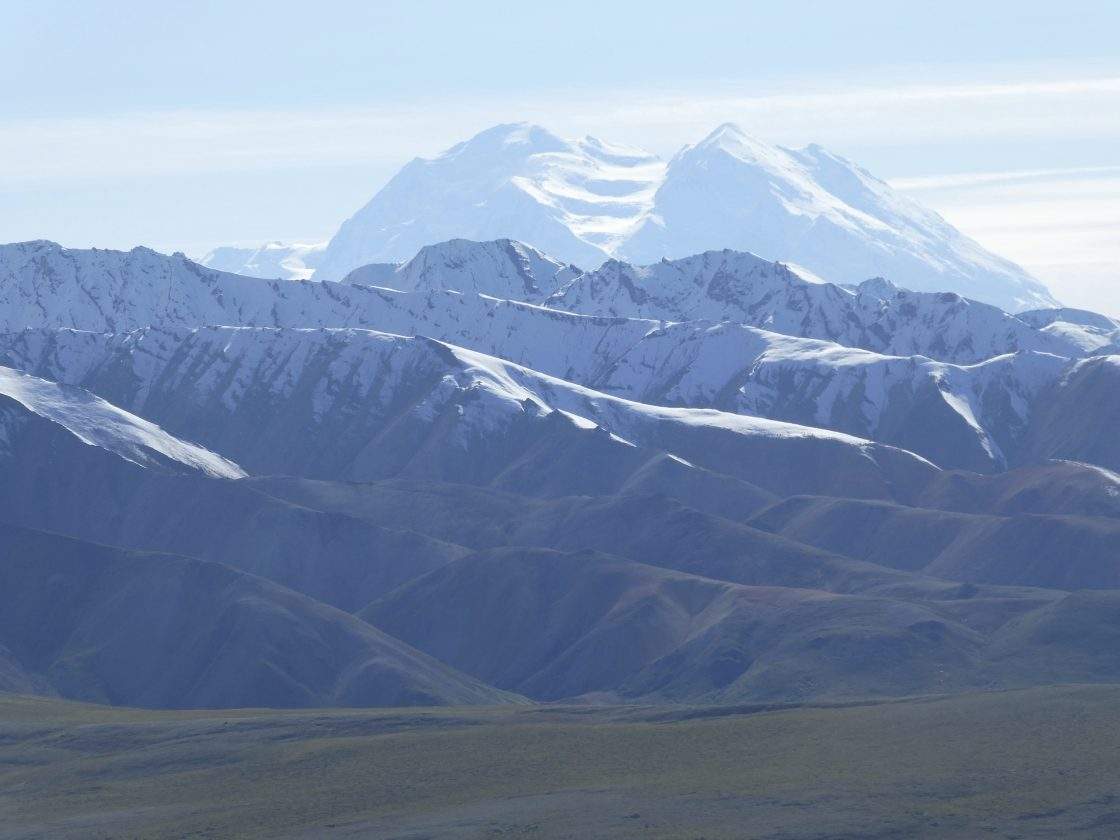 North America's tallest peak, on Aug. 12, 2025, in Denali National Park and Preserve, Alaska.