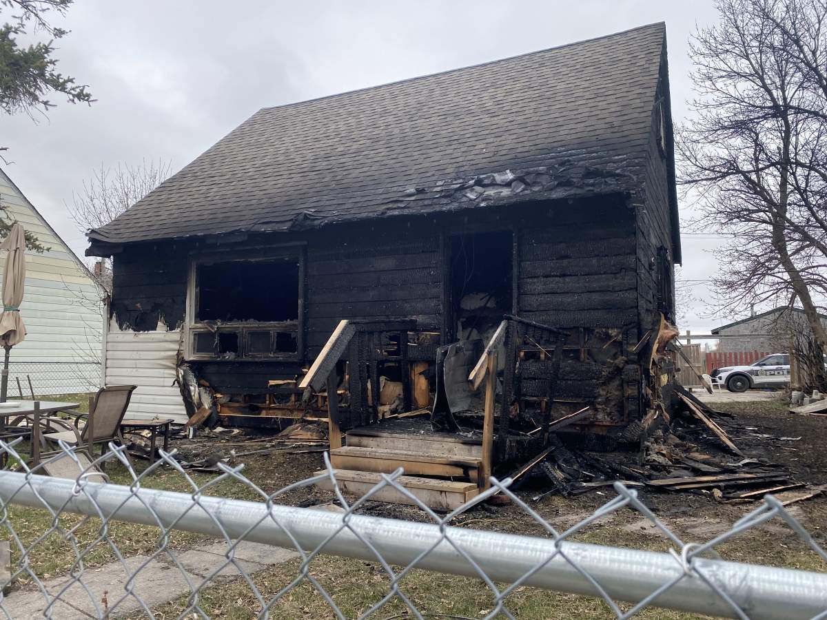 Aftermath of a fire on Lock Street that sent one man to hospital in critical condition