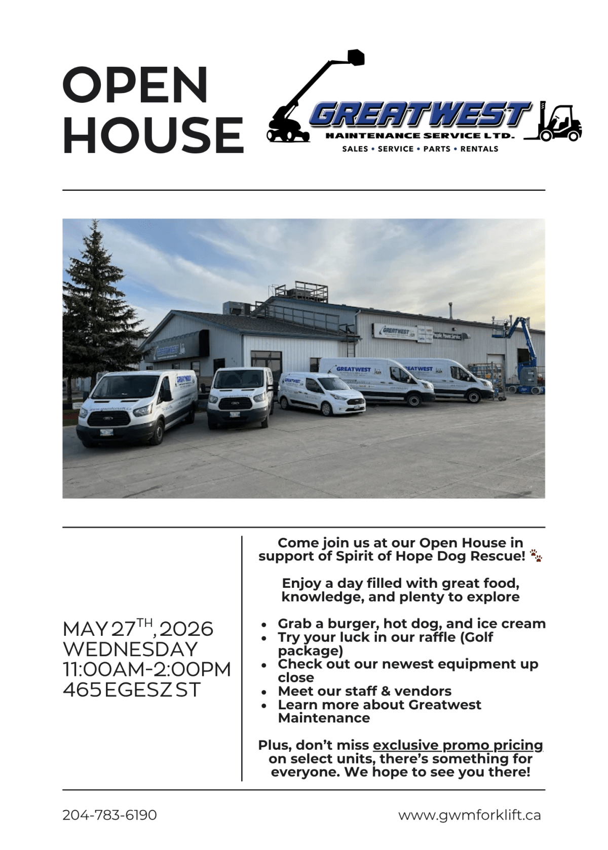 Greatwest Maintenance Service Open House in support of Spirit of Hope Dog Rescue - image
