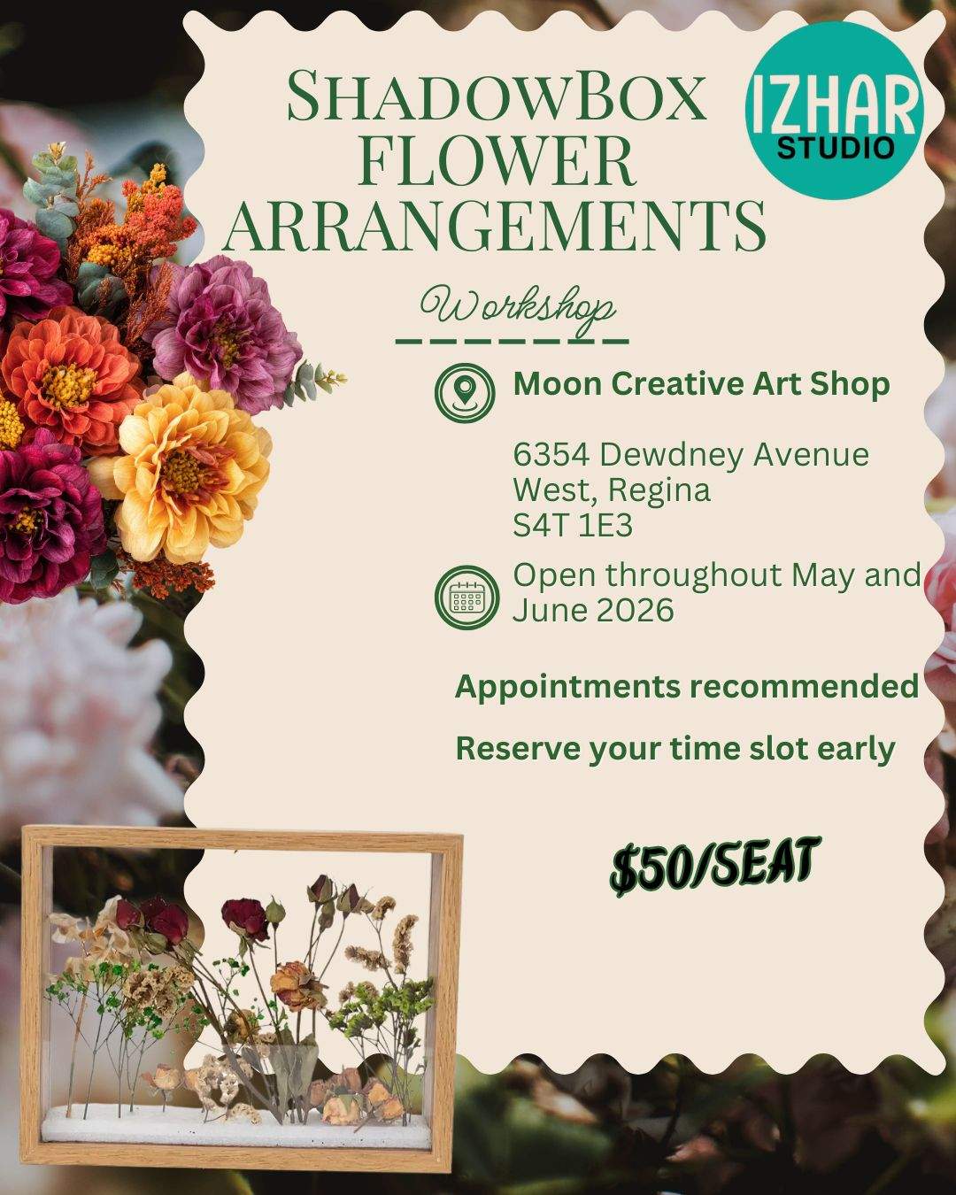 Dry Flower Shadow Box Workshop - image