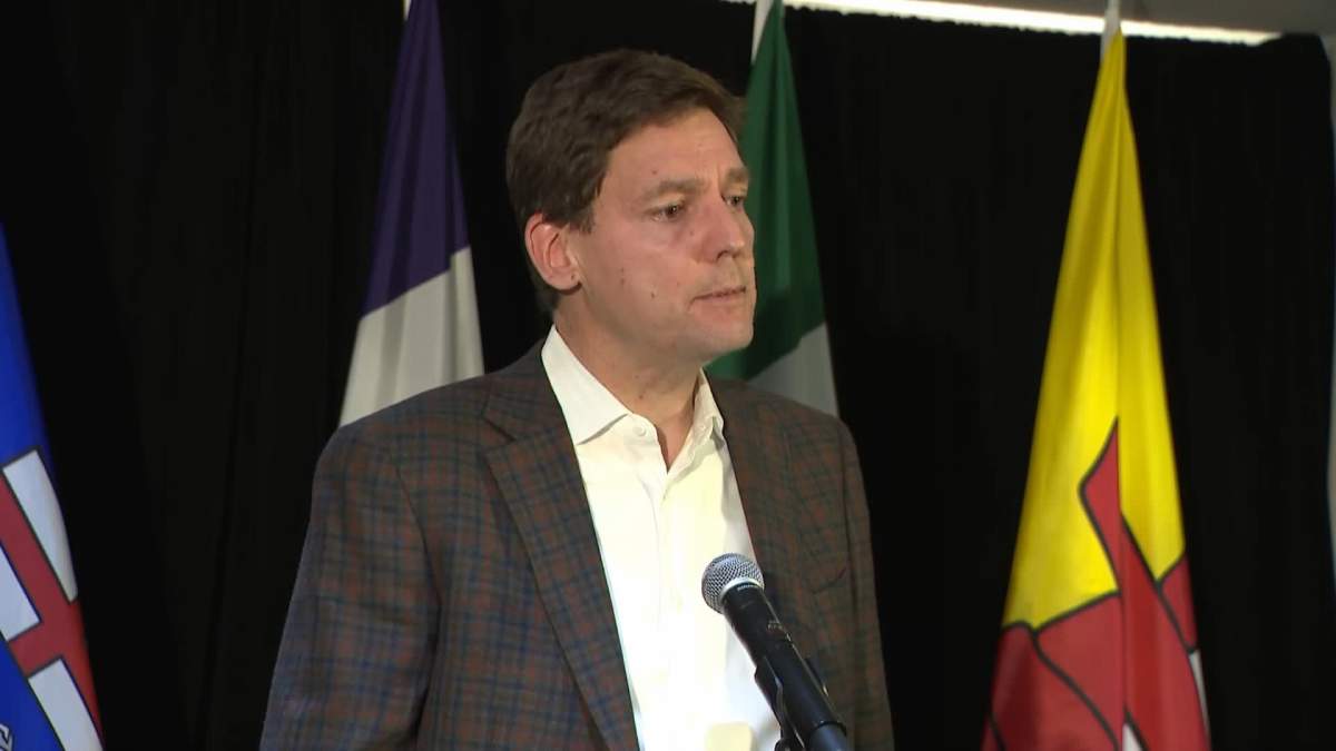 British Columbia Premier David Eby speaks to reporters ahead of the annual western premier's meeting being held in Alberta this week.