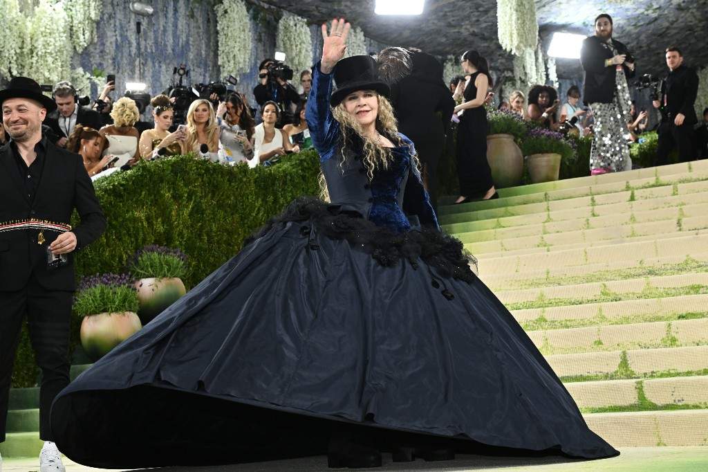 Stevie Nicks arrives at The Metropolitan Museum of Art's Costume Institute benefit gala celebrating the opening of the "Costume Art" exhibition on Monday, May 4, 2026, in New York.