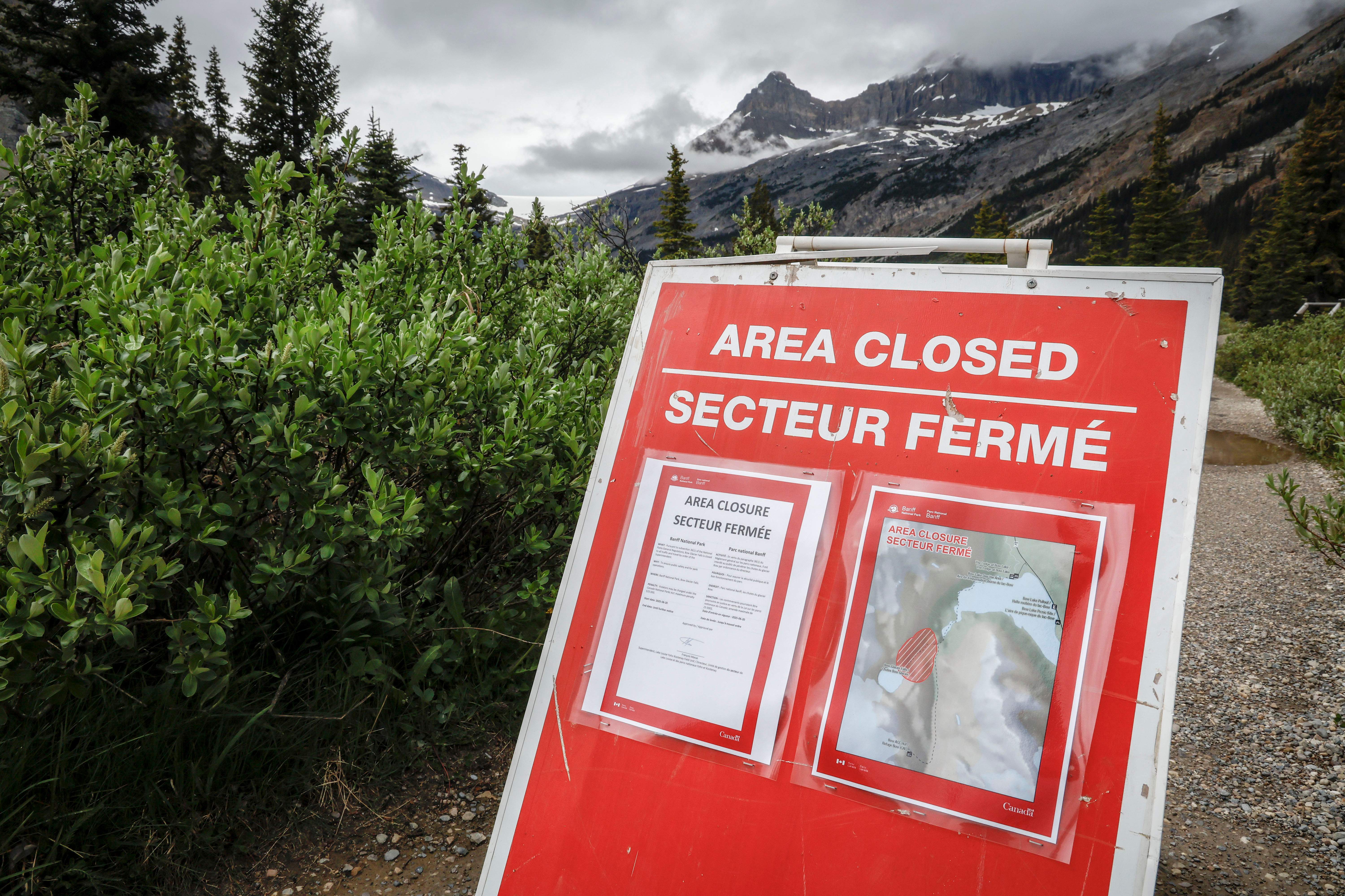 Banff National Park trail section remains closed a year after deadly rockfall