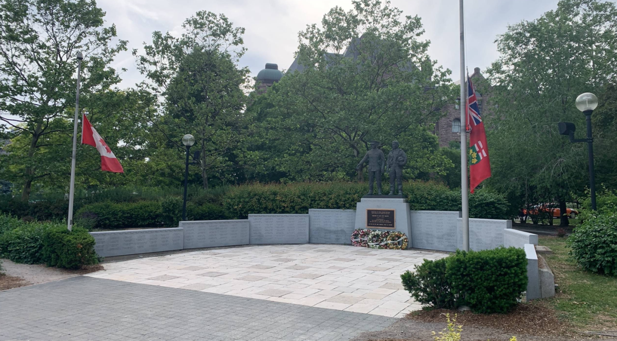 Flags at the Ontario Police Memorial are flying at half-mast in honour of Bali.