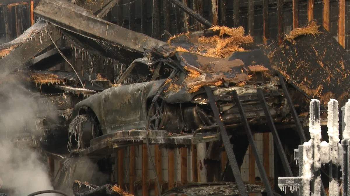 When firefighters arrived they were met with heavy smoke and flames coming from the building.