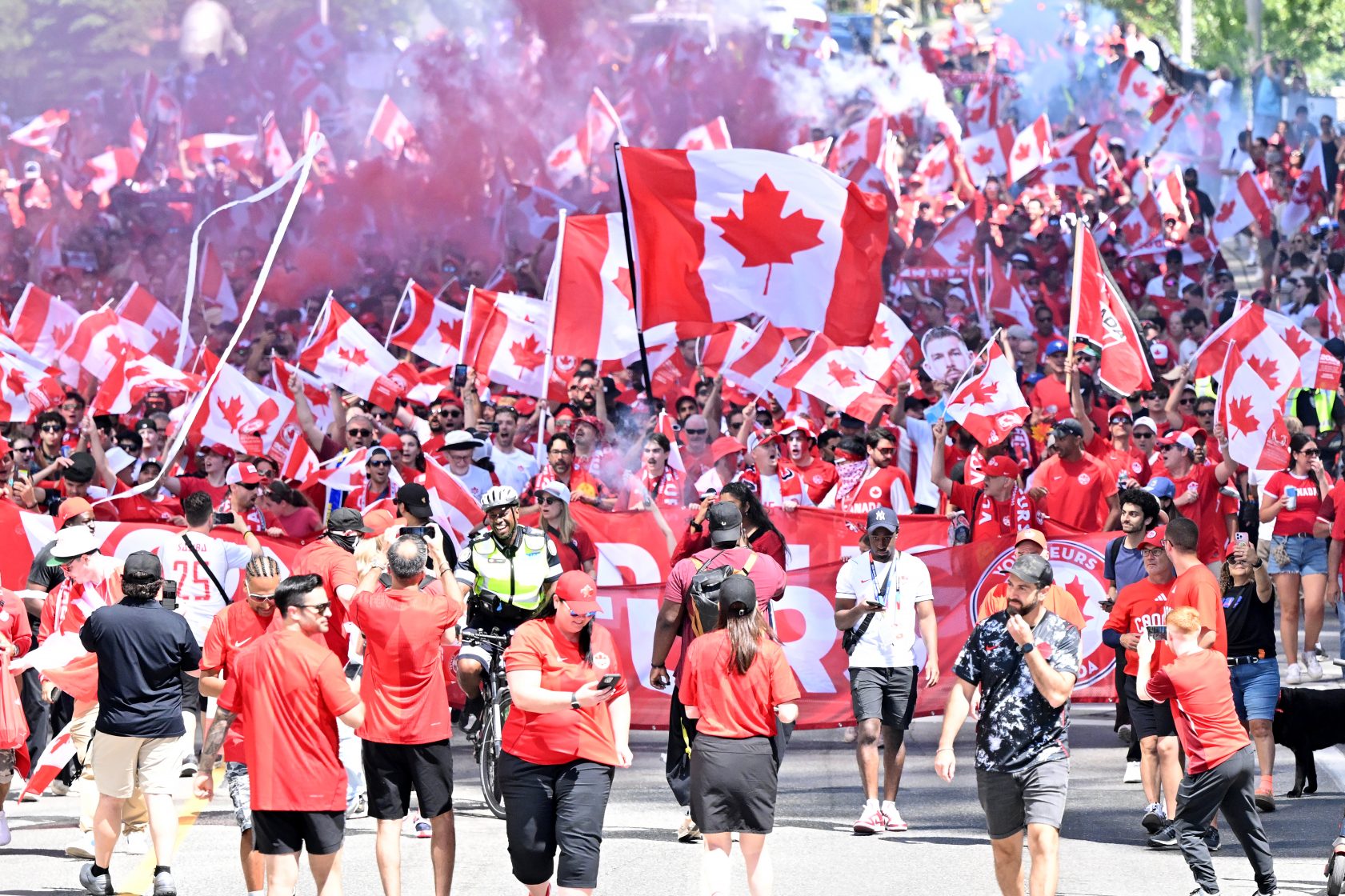 Canada's Voyageurs parade