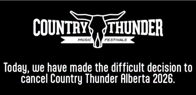 Country Thunder cancels Calgary concert, blames noise bylaw and construction