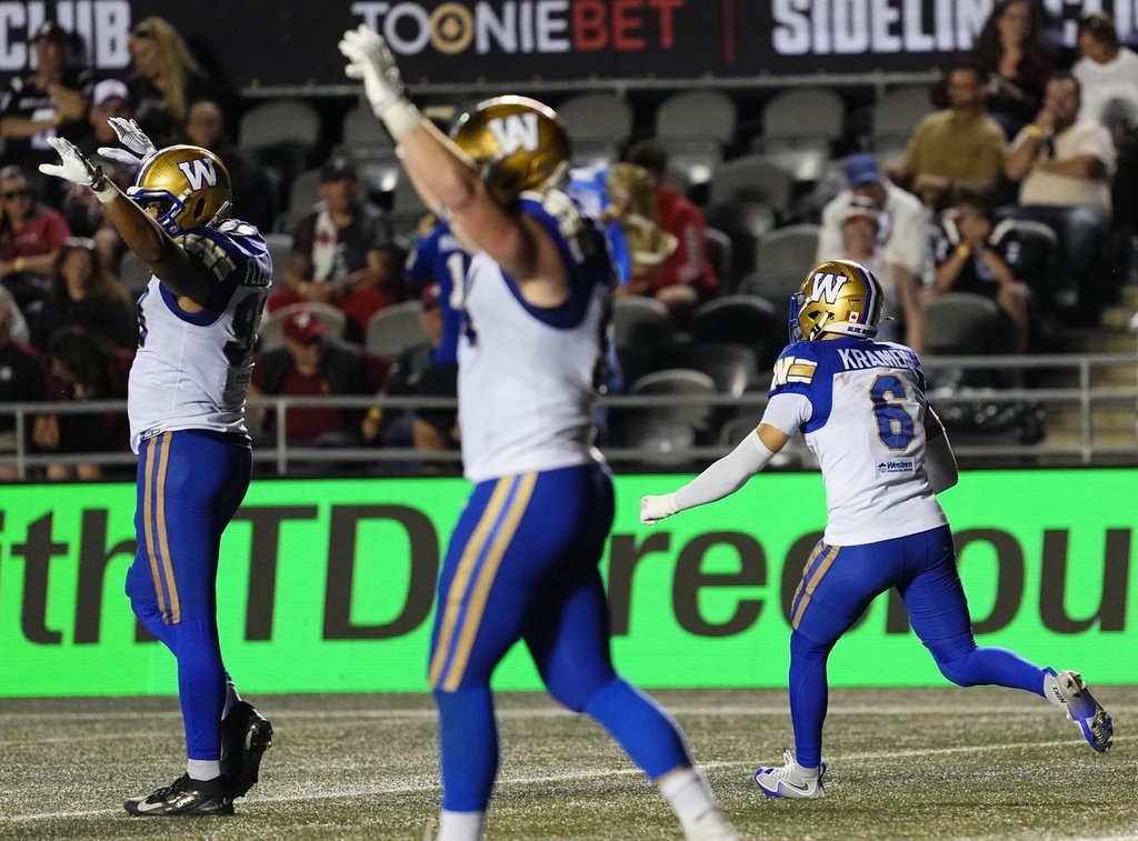 Без Коларос или Крамди за мача на Winnipeg Blue Bombers срещу Stampeders