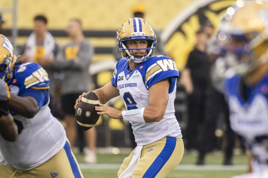 Winnipeg Blue Bombers rule out QB Collaros for Sunday