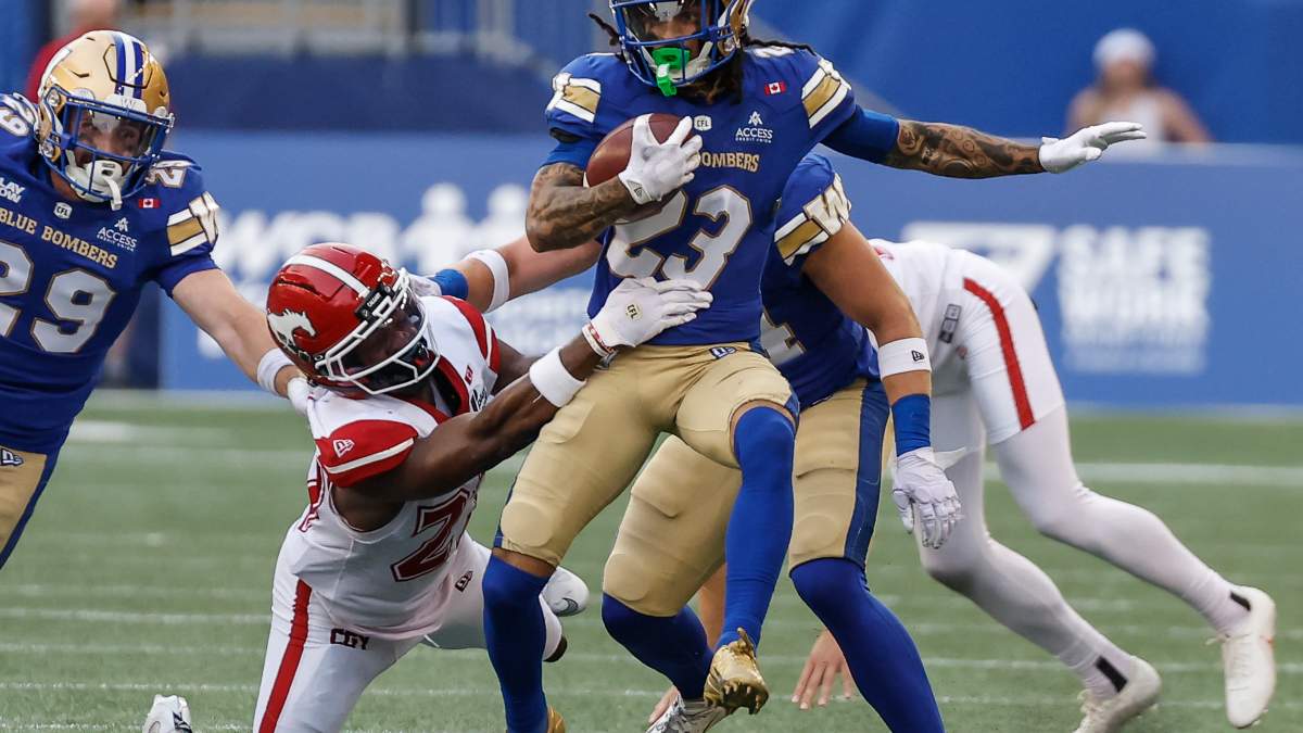 Stamps stomp sloppy Bombers in 52-30 victory ending Winnipeg’s win streak