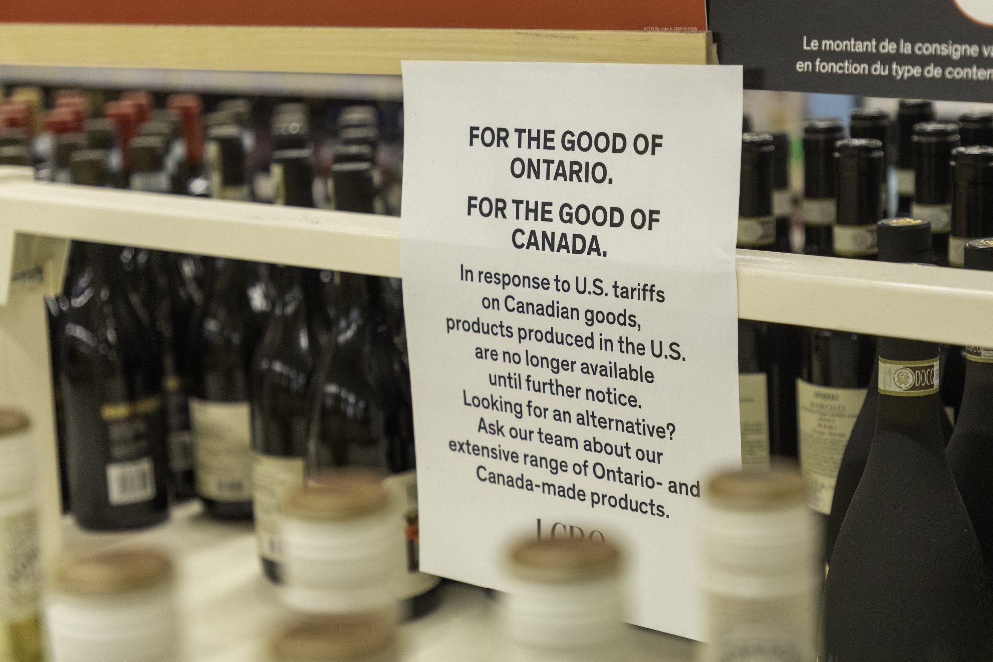 Форд казва, че мораториумът на LCBO върху алкохола в САЩ ще остане, въпреки подновената тарифна заплаха
