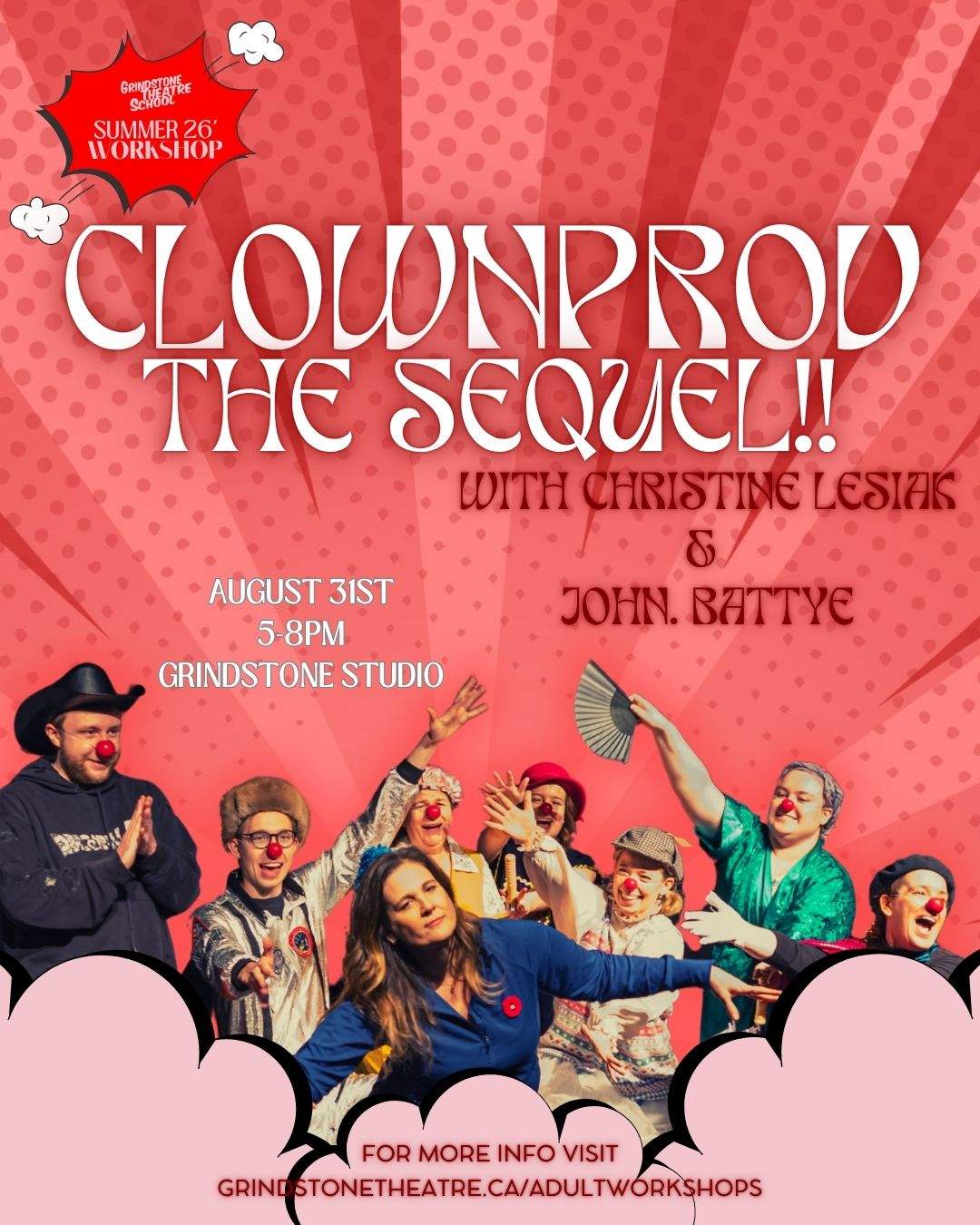Grindstone Theatre School Workshop: Clownprov the Sequel! - image