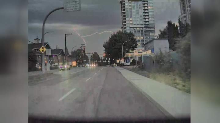 Lightning hits homes on Vancouver Island as storm swept across region
