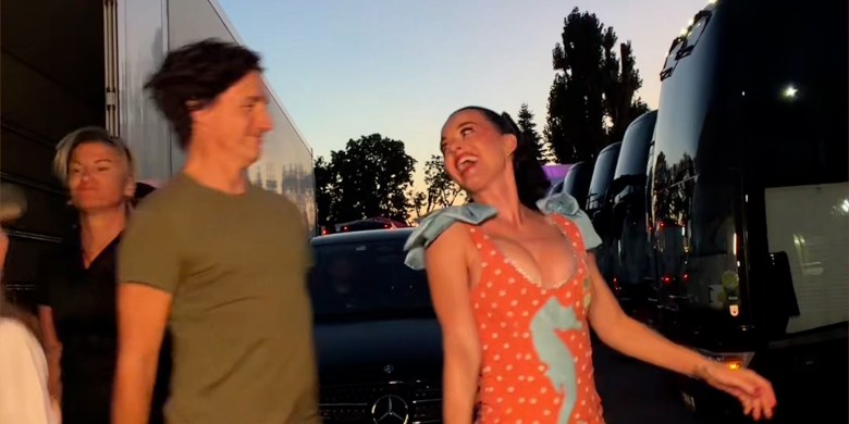 Supportive Boyfriend or Cringe Factor? The Internet Is Divided Over Trudeau's Katy Perry Cameo