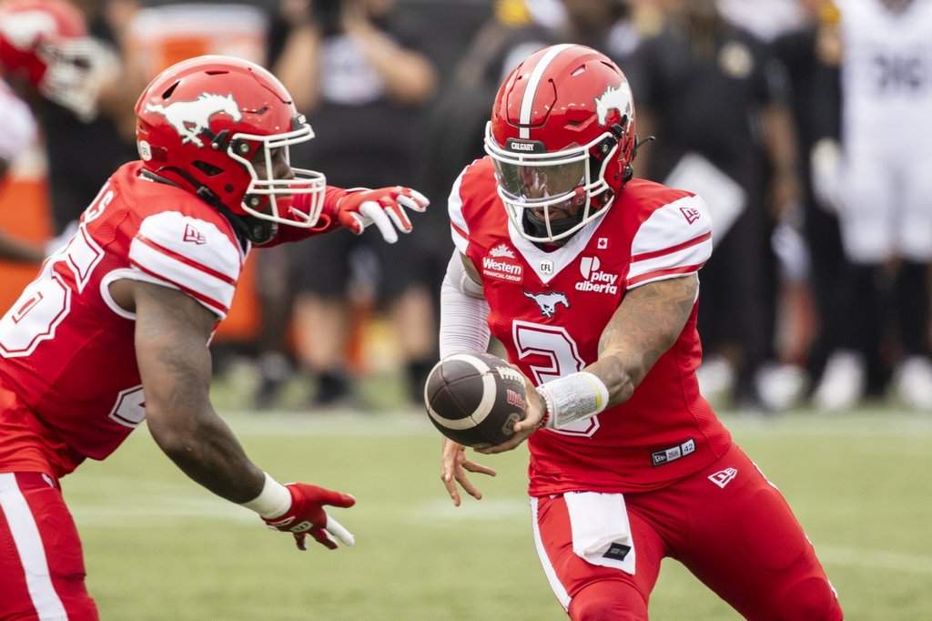 Adams Jr. leads Stampeders past Tiger-Cats 44-20
