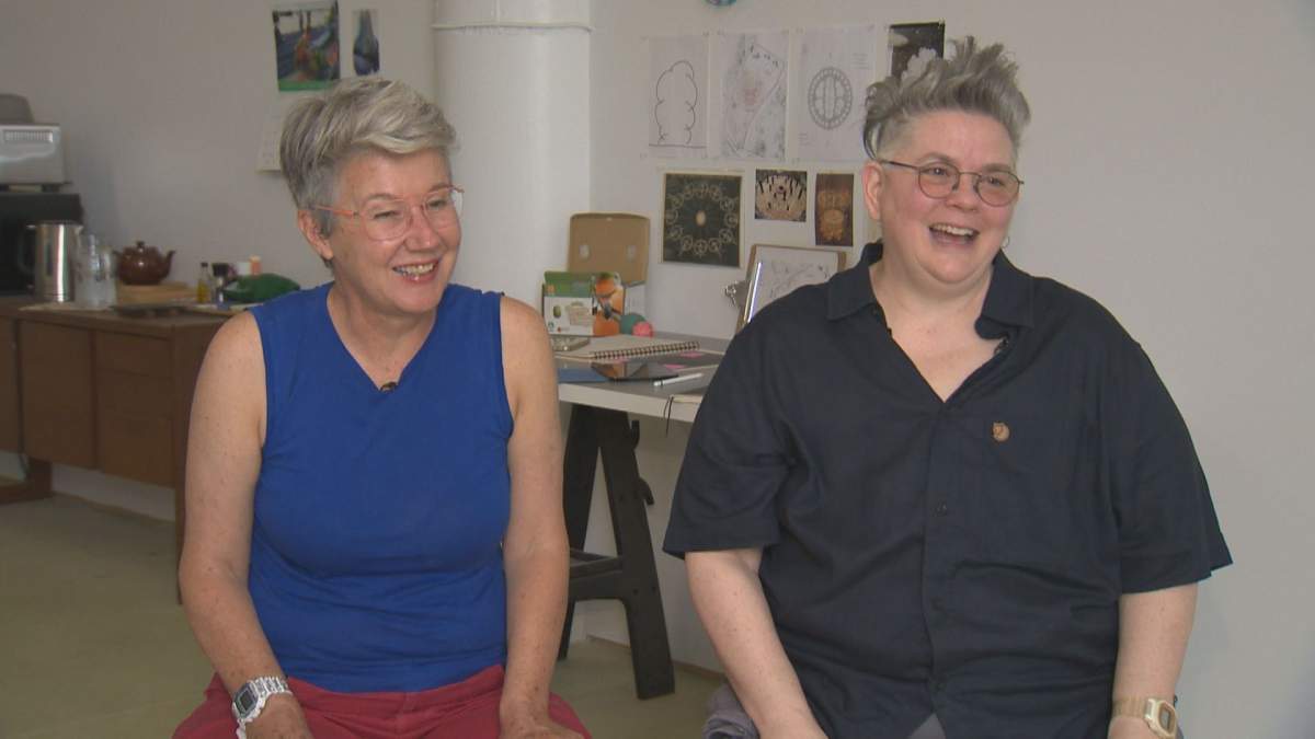 Winnipeg visual artists Shawna Dempsey and Lorri Millan came up with the idea to have the monument depicting a thunderhead cloud.