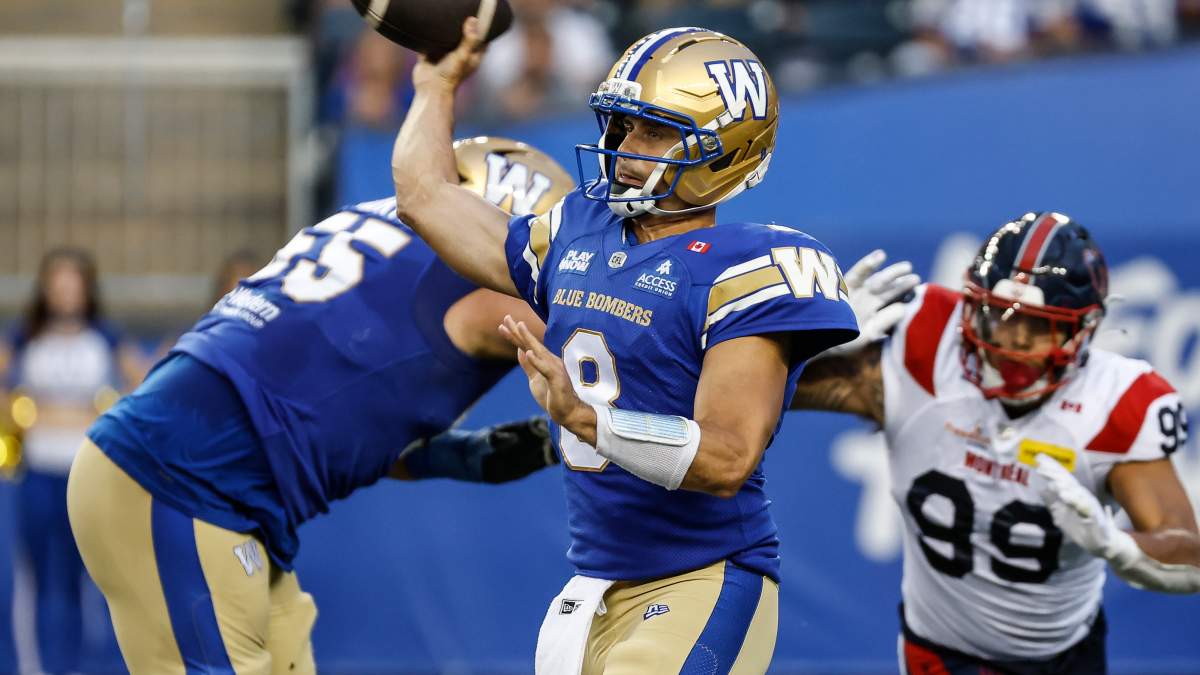Winnipeg Blue Bombers offence shines in upset win over league-leading Alouettes