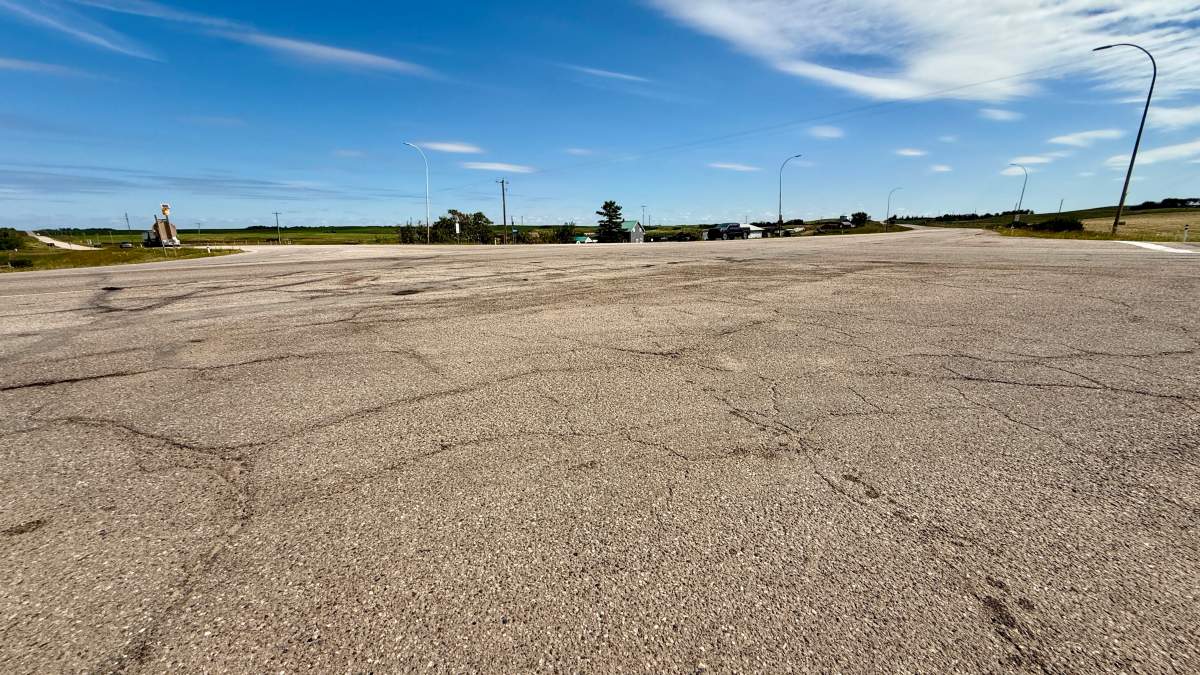 The scene of a fatal crash at the intersection of Highway 41 and Highway 13, south of Wainwright in eastern Alberta, on Friday, August 7, 2026.