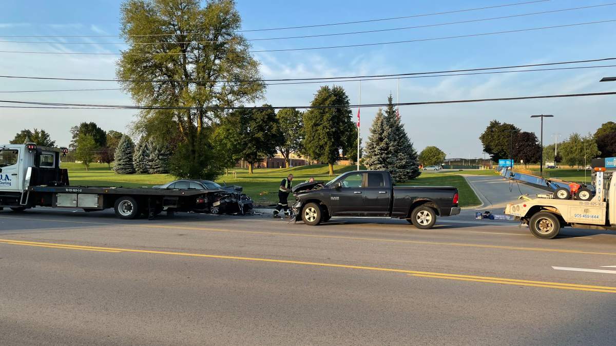 Collision in Brampton sends 2 to hospital