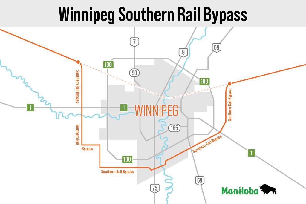 Winnipeg rail relocation bypass proposed south of perimeter