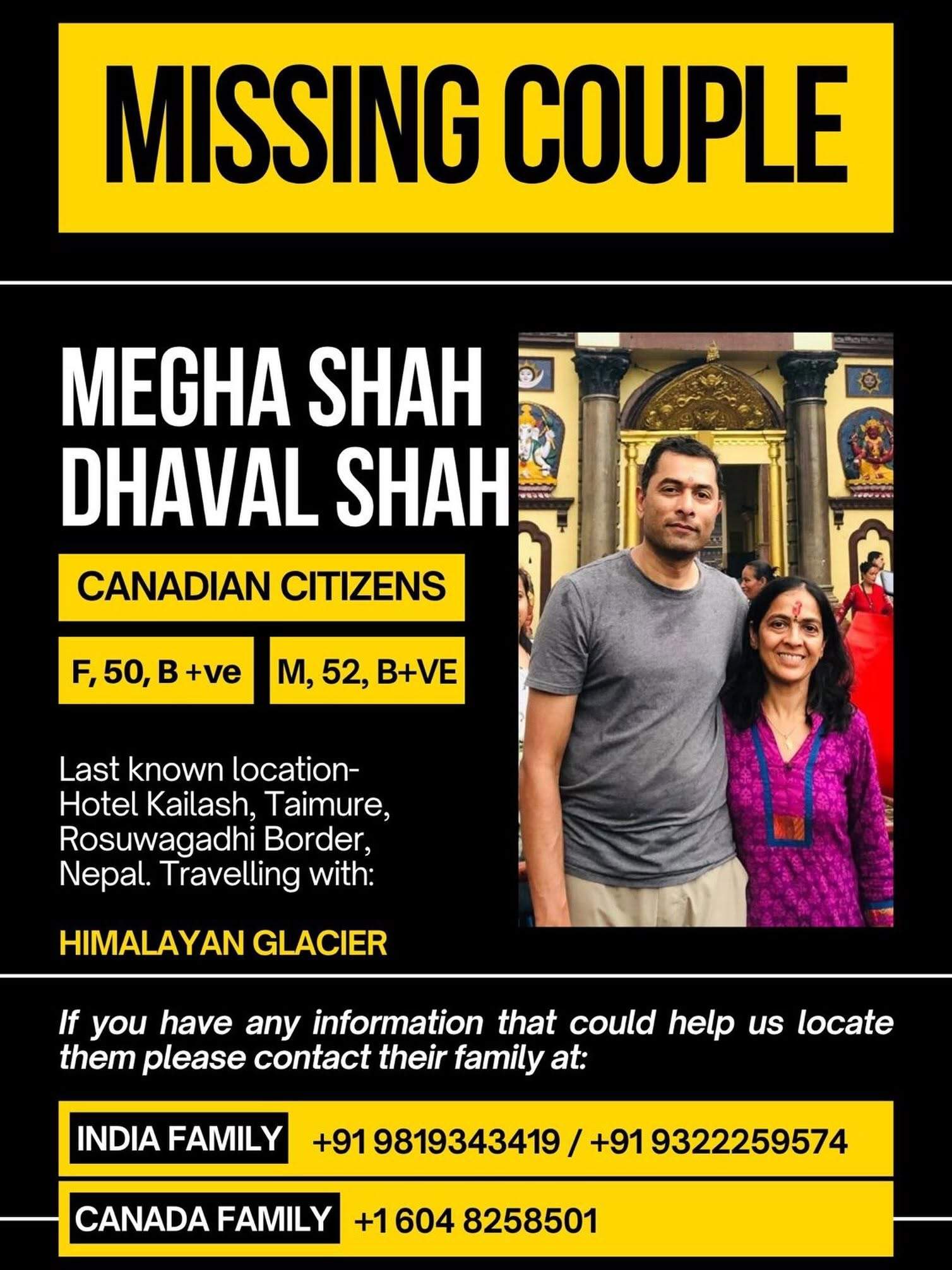 B.C. couple missing after catastrophic flash flooding on Nepal-Tibet border