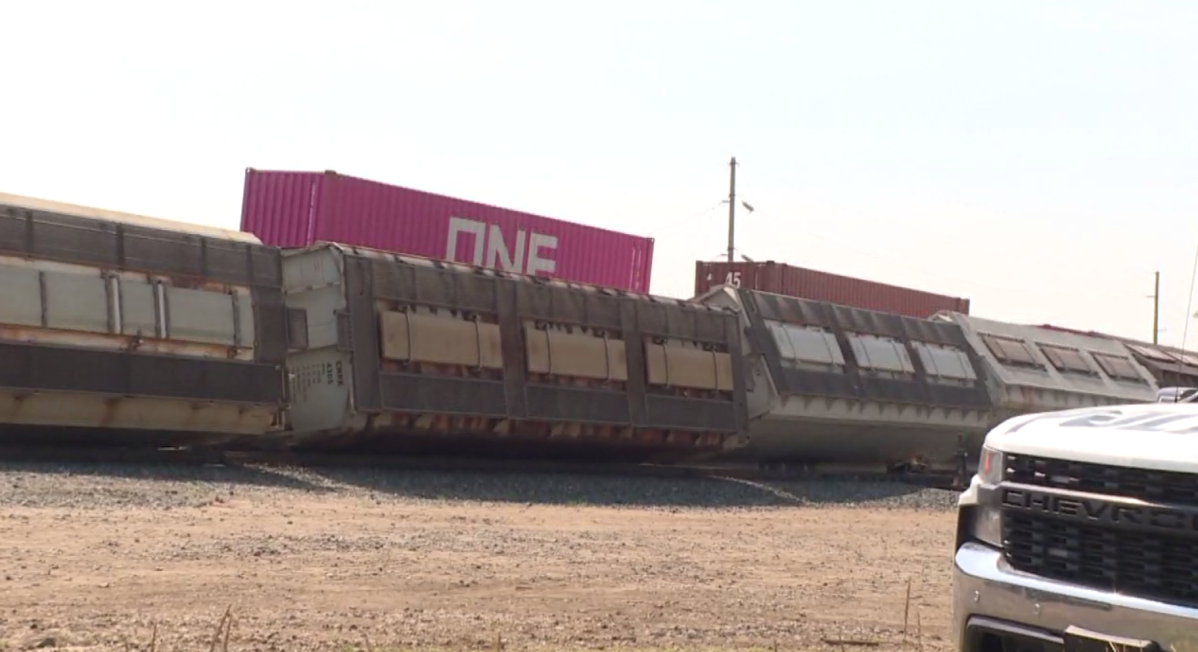 A CPKC freight train derailed in Regina on Saturday morning, involving two locomotives and about 13 rail cars. No injuries or risk to public safety were reported.