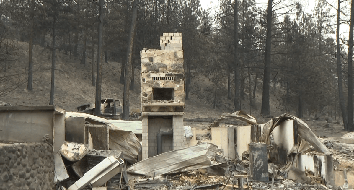 Ashley’s home, which was destroyed by the Bald Range wildfire that forced her to evacuate on August 7th.